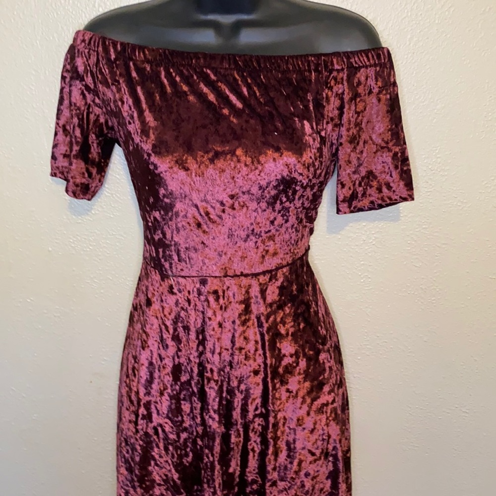 Velvet strapless dress